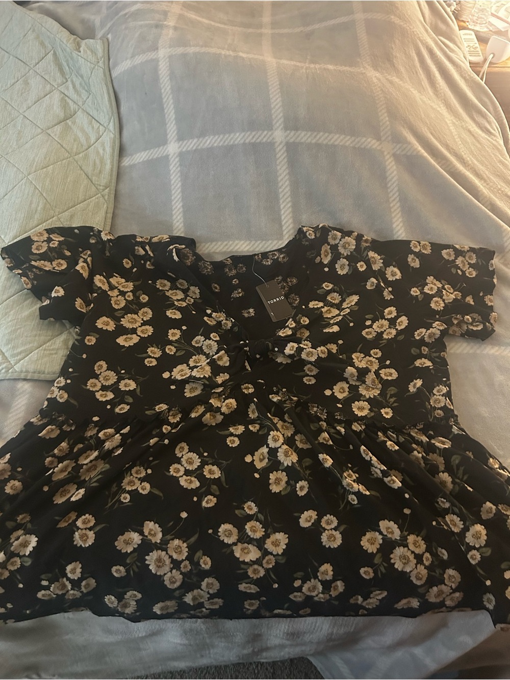 Torrid Heritage Jersey Tie-Front Babydoll Top NWT-Size 2